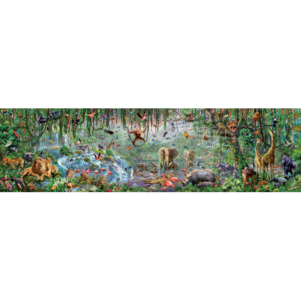 Puzzle - 33600 pièces - 570 x 157 cm - Animaux de la vie sauvage - Educa
