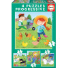 photo-Puzzle - Enfant - Dès 3 ans - 4 modèles - Les animaux de la ferme - Educa