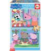 photo-Puzzle en bois - Peppa Pig et ses amis - 2 x 25 pièces - Dès 3 ans - Educa