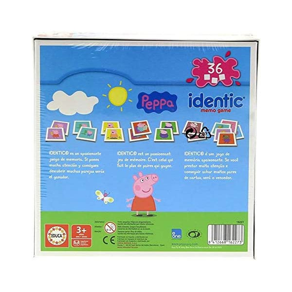 Jeu éducatif - Peppa Pig - Jeu de mémoire - Dès 3 ans - Educa