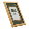 Cadre photo - Bois naturel - Pour photo 10 x 15 cm - Vitre en verre