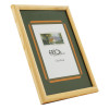 Cadre photo - Bois naturel - Pour photo 13 x 18 cm - Vitre en verre