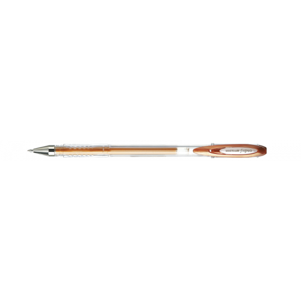 photo-Stylo encre gel bronze pointe moyenne 0,7mm UniBall Signo