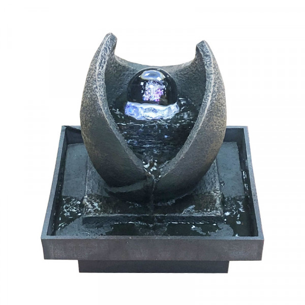 photo-Fontaine décorative - Intérieure - Lumineuse - A eau - Style asiatique