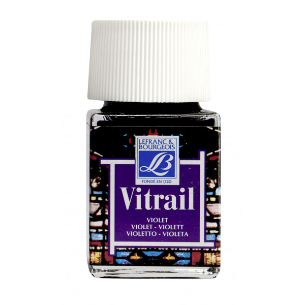 photo-Peinture vitrail - Lefranc Bourgeois - Violet - Flacon de 50ml