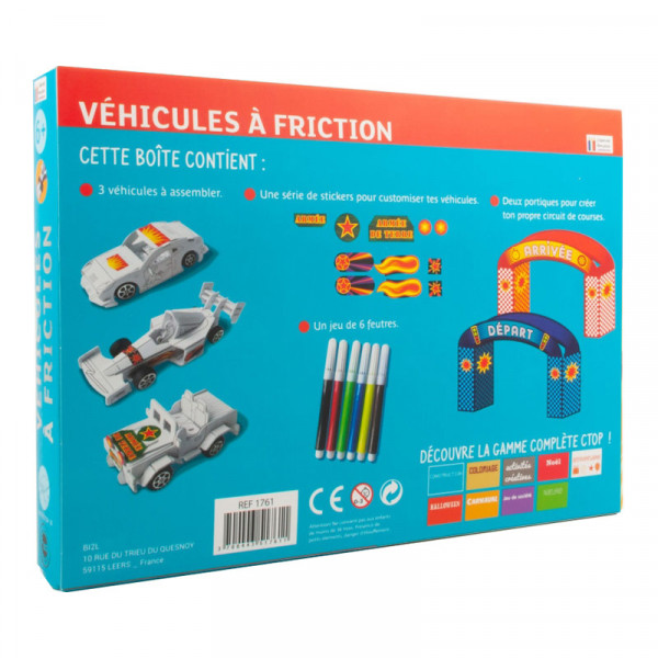 Kit créatif - Voitures à assembler - Construction 3D - A partir de 6 ans