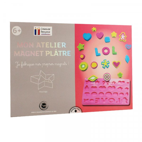 photo-Kit créatif - Fabrication de magnets en plâtre - Enfant - A partir de 6 ans