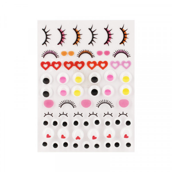 photo-Stickers 3D - Yeux mobiles - Sourire - Sourcils - Pour personnage