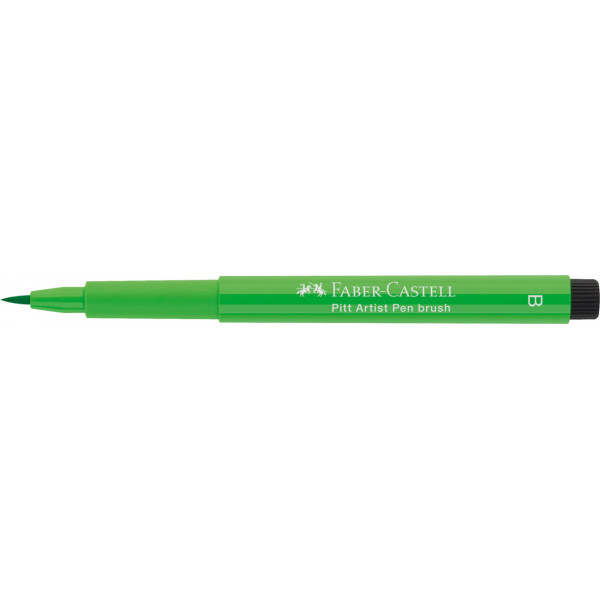 photo-Feutre à dessin - Pointe pinceau - Vert feuille - Pitt Artist - Faber-Castell