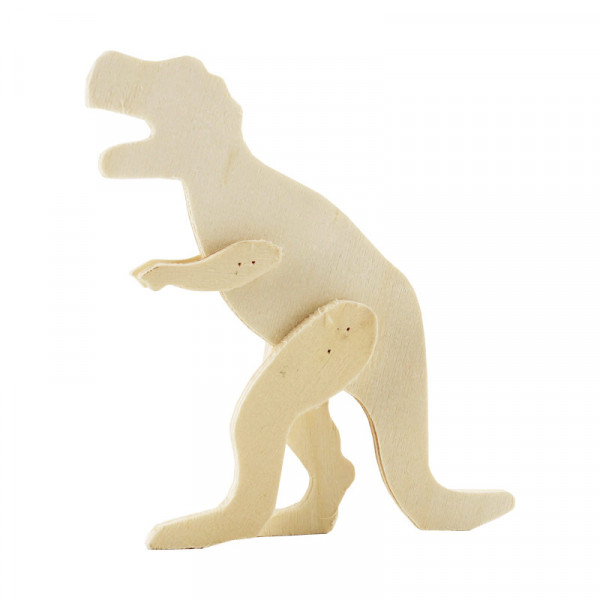photo-Dinosaure - Tyrannosaure - Animaux à personnaliser - Bois naturel - Figurine en bois