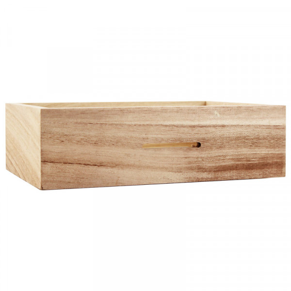 Tirelire en bois - Personnalisable - Transparente - 17 x 12 x 5 cm - Bois naturel