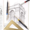 4 porte-mine - Dessin technique professionnel - HB - 0,3mm 0,5mm 0,7 mm 0,9mm