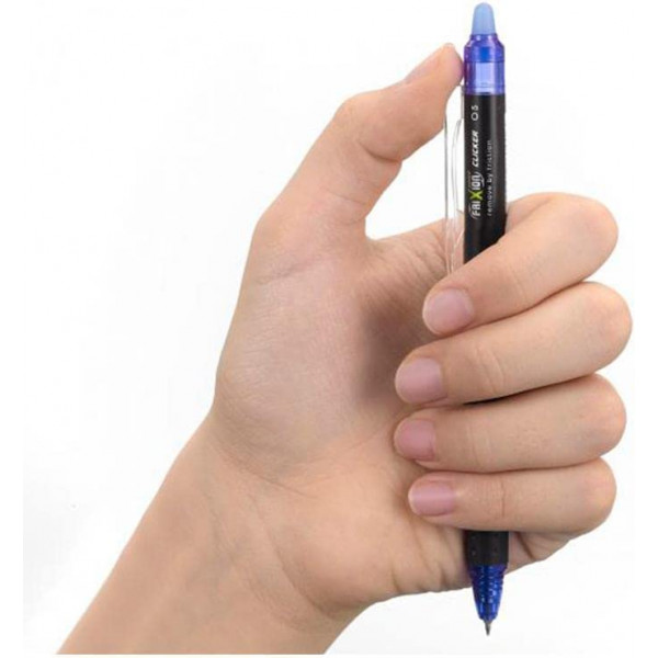 Stylo FriXion Pilot Point Clicker - Bleu - Rétractable - Pointe fine 0,5 mm