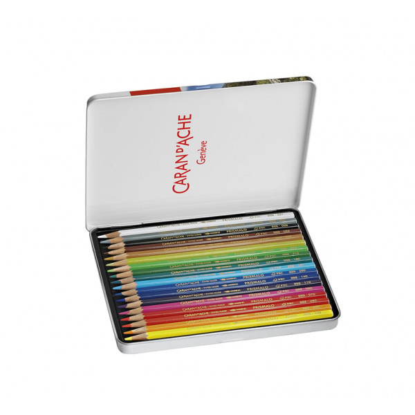 18 crayons de couleur - Aquarelle - Caran d'Ache - Prismalo - Assortiment