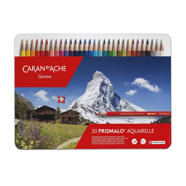 photo-30 crayons de couleur - Aquarelle - Carand'Ache - Prismalo - Assortiment