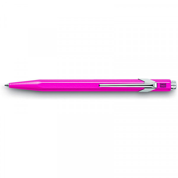photo-Stylo à bille - Rose fluo - Métal - Encre bleue - Pointe moyenne - Carand'Ache - 849
