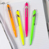 Stylo à bille - Jaune fluo - Métal - Encre bleue - Pointe moyenne - Caran d'Ache - 849