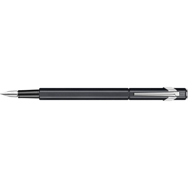 photo-Stylo plume - Noir - Métal - Plume moyenne - Rechargeable - Carand'Ache - 849