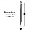 Stylo plume - Noir - Métal - Plume moyenne - Rechargeable - Caran d'Ache - 849