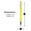 Stylo plume - Jaune fluo - Métal - Plume moyenne - Rechargeable - Caran d'Ache - 849