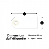 Etiquettes américaines avec fil de fer - 80 x 38 mm - Marron - Boite de 400