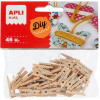 photo-Mini pinces à linge - Bois naturel - 25x3mm - Loisirs créatifs - 45 unités
