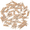 Mini pinces à linge - Bois naturel - 25x3mm - Loisirs créatifs - 45 unités