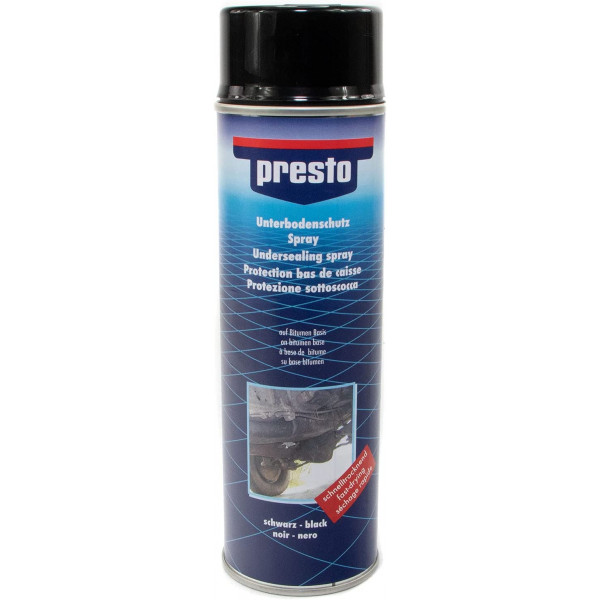 2 bombes de protection bas de caisse - 500 ml - Presto + pistolet professionnel pour bombe de peinture