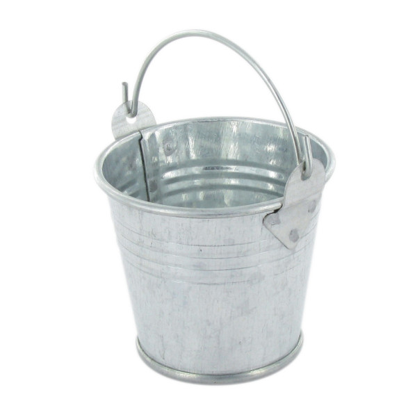 photo-Petit seau - Argent - Décoration de table - Personnalisable - 6 x 6,5 cm