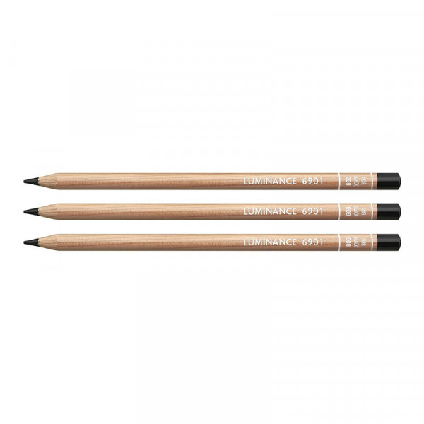 photo-3 crayons de couleur - Noir - Carand'Ache - Luminance 6901