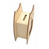 Tirelire - Chat - Bois naturel - Personnalisable - 11 x 5 x 14 cm