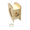 Tirelire - Chat - Bois naturel - Personnalisable - 11 x 5 x 14 cm