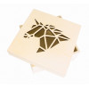 photo-Boîte en bois - Avec couvercle - Licorne - 11,3 x 11,3 x 5 cm - CTOP