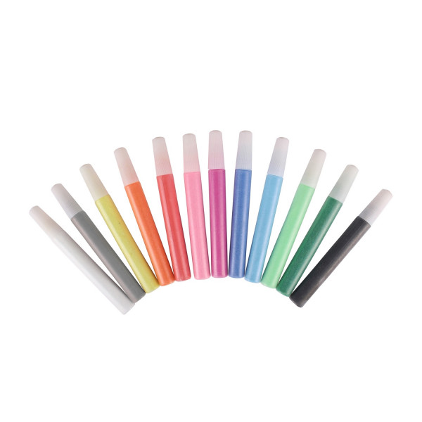 photo-Sable de couleur - Tube de sable fin - 12 tubes - Assortiment de couleurs