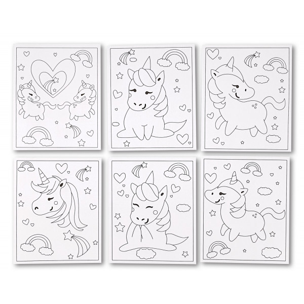 photo-Activités créatives enfant - Licornes - Cartes à colorier - CTOP