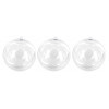 photo-3 boules en plastique transparent - A remplir et personnaliser - 8 cm de diamètre