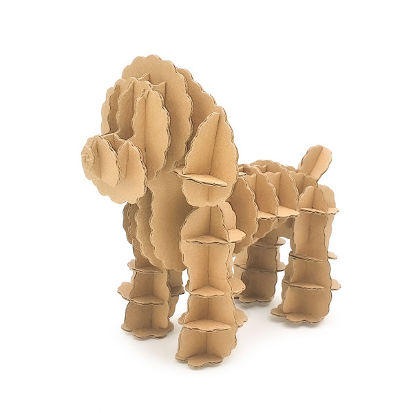 photo-Chien - Petit caniche - Carton - A assembler - CTOP