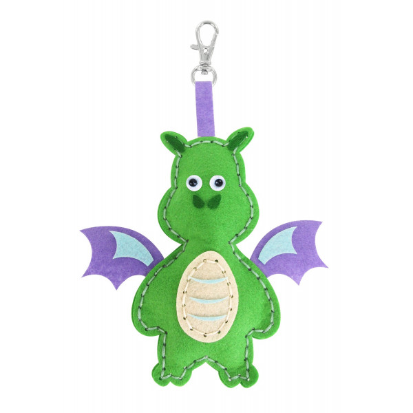 photo-Porte-clés - Dragon - Feutrine - Kit créatif enfant - CTOP