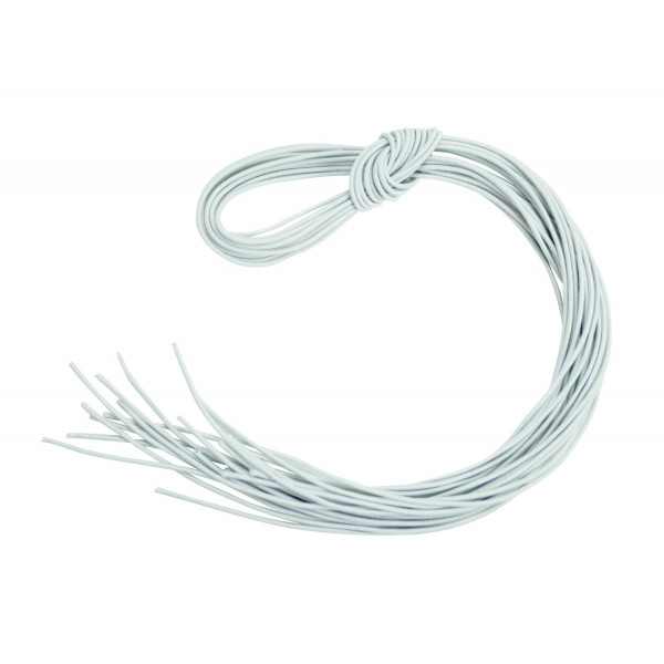 photo-Fil élastique - Blanc - Pour attacher un masque - 60 cm x 1 mm