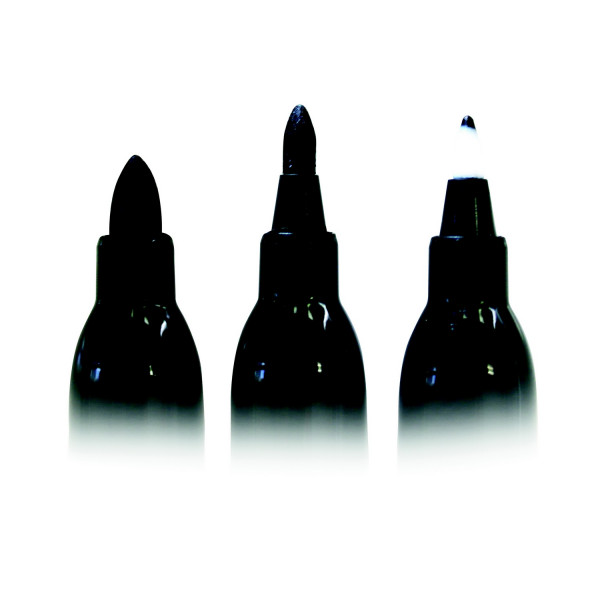 Marqueurs - Indélébile - Permanent - Noir - 3 mines différentes - CTOP