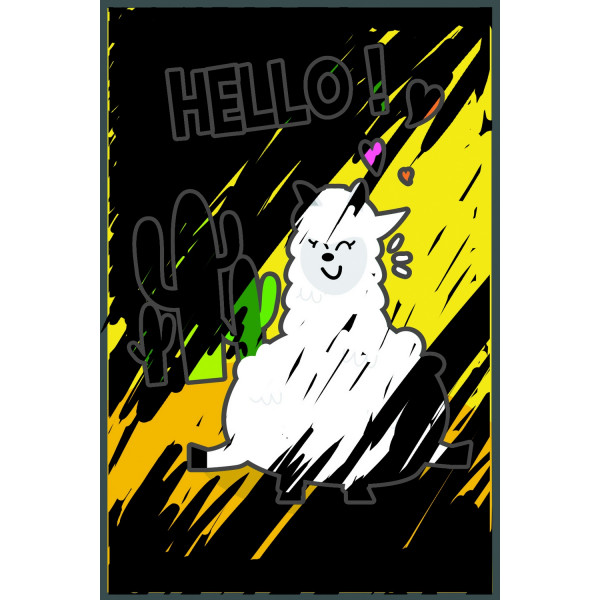 photo-Cartes à colorier - Cartes noires à gratter - Lama - 3 modèles - 10 x 15 cm