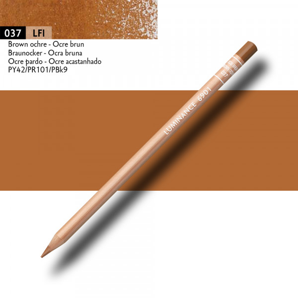 Crayon de couleur - Ocre brun - Caran d'Ache - Luminance 6901