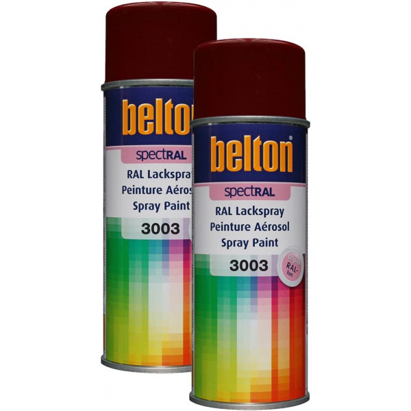 photo-2 bombes de peinture Belton Spectral RAL3003 rouge rubis 400ml