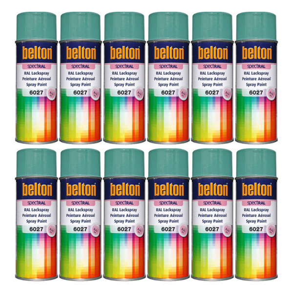 photo-12 bombes de peinture Belton Spectral RAL 6027 vert clair 400ml