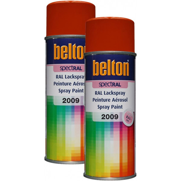 photo-2 bombes de peinture Belton Spectral RAL2009 Orange signalisation 400ml