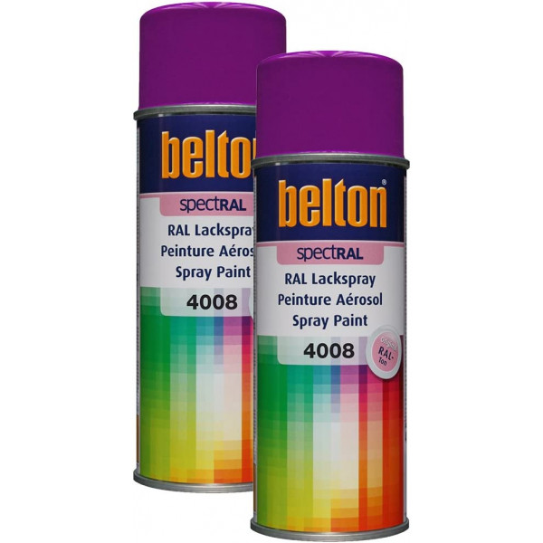 photo-2 bombes de peinture Belton Spectral RAL4008 violet de sécurité 400ml