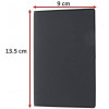 Etui pour carte grise - 3 volets - 130 x 260 mm - PVC - Noir