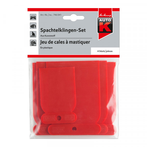 photo-Cales à mastiquer - Pour appliquer le mastic - Assortiment de 4 tailles - Auto K