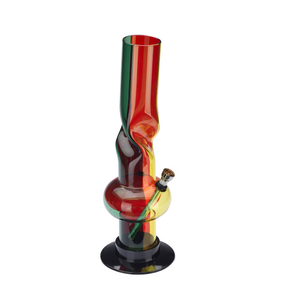 photo-Bang - Inhalateur - Pipe à eau - Couleur Rasta - 31 cm de hauteur - Champ High