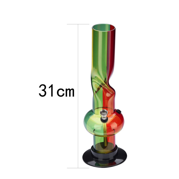 Bang - Inhalateur - Pipe à eau - Couleur Rasta - 31 cm de hauteur - Champ High